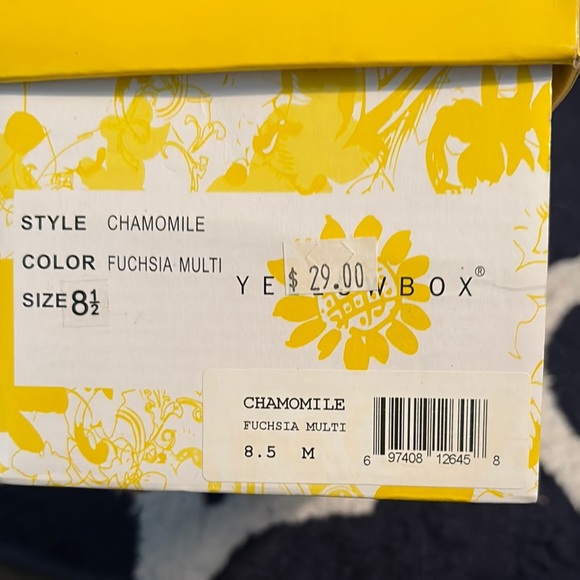 Yellow Box Pink and Black Sparkly Sandals - Picture 4 of 4